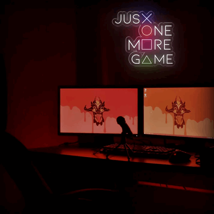 Just One More Game Neon Sign